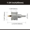 1-3/4''(45mm) Hole Saw Kit with Drill Bits, Tungsten Carbide Hole