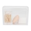 Transparent Cotton Swab Storage Box Makeup Powder Puff Cosmetic Tool