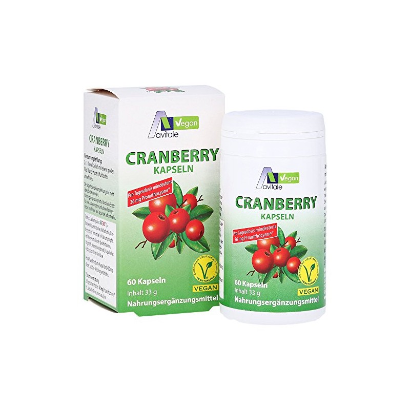 Avitale Cranberry Vegan Kapseln 400 mg, 1er Pack (1 x