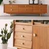 XNJIHWA 4 Pcs Round Wardrobe Handles Brushed Brass Drawer Knobs
