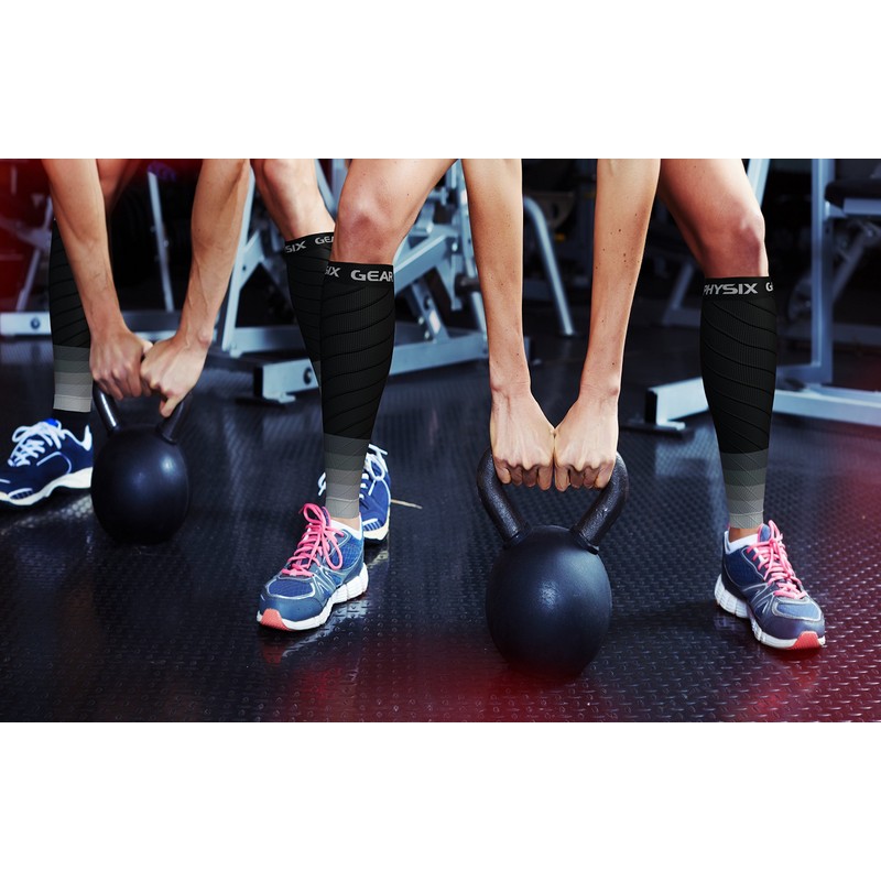 Physix Gear Calf Sleeves for Men & Women, Lightweight Compression