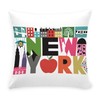 CafePress Unique New York Block by Block Everyday Pillow Square