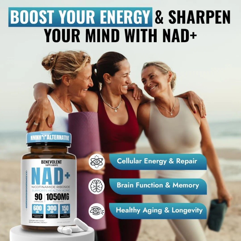 Nad 1050 Mg 3-en-1 Nr Resveratrol Tmg 90 Cpsulas