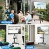 Rfiver Mobile TV Cart with Power Outlet, Rolling TV Stand