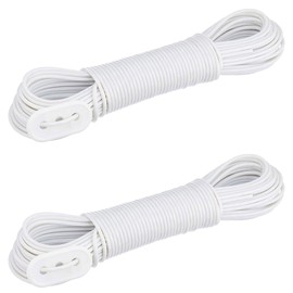 Elliott Strong Steel Core Clothes Line Plastic Coated Rope 20cm White (Pack of 2)