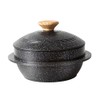 Bobikuke Cast Aluminum Pot with Lid, 7 in Non-Stick Casserole