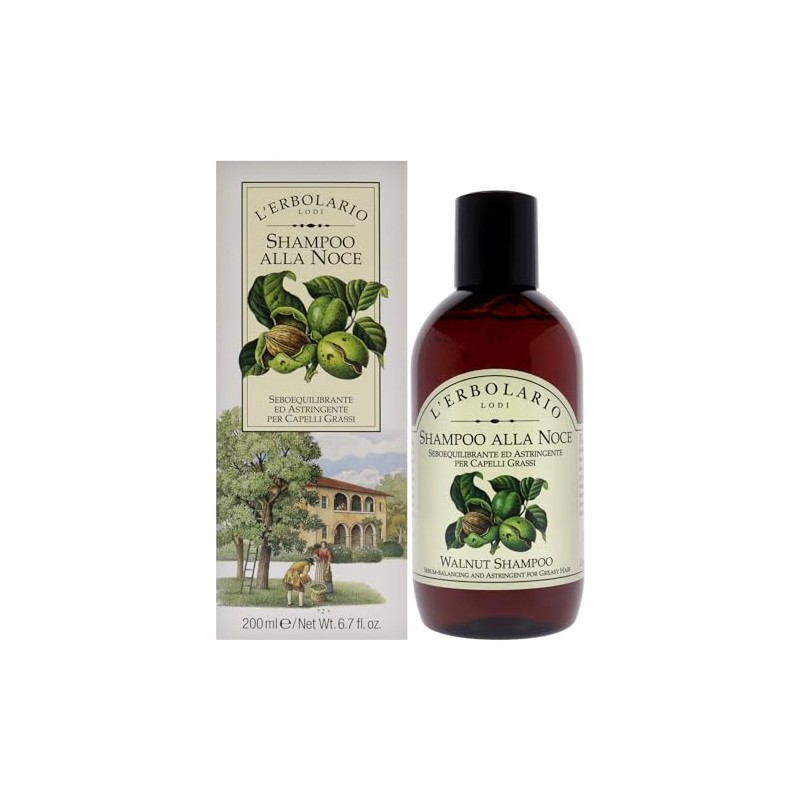 LErbolario L'erbolario walnut shampoo - balancing shampoo for hair and