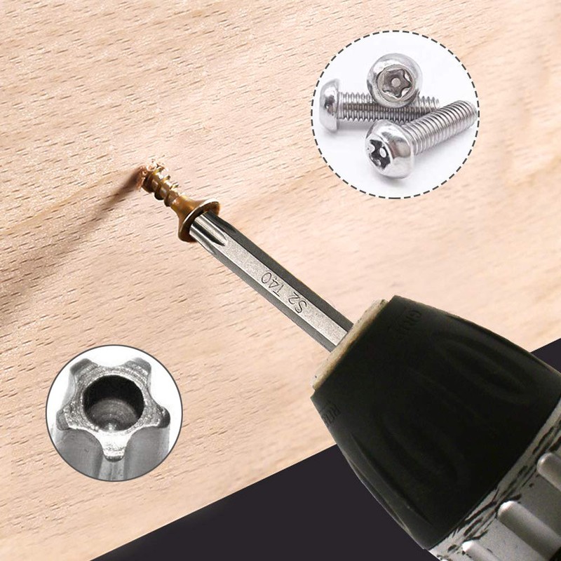 Mesee 5 Point Security Star Torx Screwdriver Bits Set 14Pcs