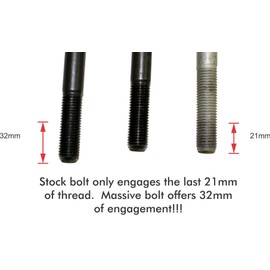 Massive High Strength Extra Length Reusable Crank Pulley Damper Bolt Compatible with GM LS V8 LSX LS1 2 3 4 5 6 ARP Style
