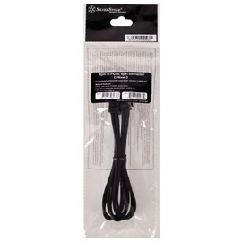 SilverStone SST-PP07-IDE6B - 25cm 6pin to PCI-E 6pin Sleeved Extention Cable, black