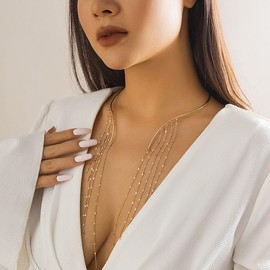 Stocking Stuffers Gifts for Women Cuff Necklace Pearl Open Cuff Necklace for Women Pearl Open Choker Necklaces Long Tassel Star Necklaces Gold Pearl Choker Necklaces Summer Beach Essentials Body Jewelry for Women Gifts