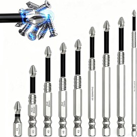 High Magnetic Screwdriver Drill Bit Set, New Anti Slip Magnetic Electric Screwdriver Set Alloy Steel for Impact Driver, Premium Universal Strong Magnetic Durability Screwdriver Drill Bit Set (9)