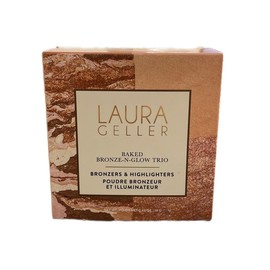 LAURA Geller Baked Bronzers-N-Glow Trio for Flawless Makeup Compact Contour - Color: Medium/ Toasted Coconut / Honey Lavender