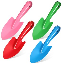 Toddmomy 4-Piece Mini Hand Shovel Colourful Metal Children's Trowel Garden Tool Set for Planting Potting Soil Digging and Transplanting