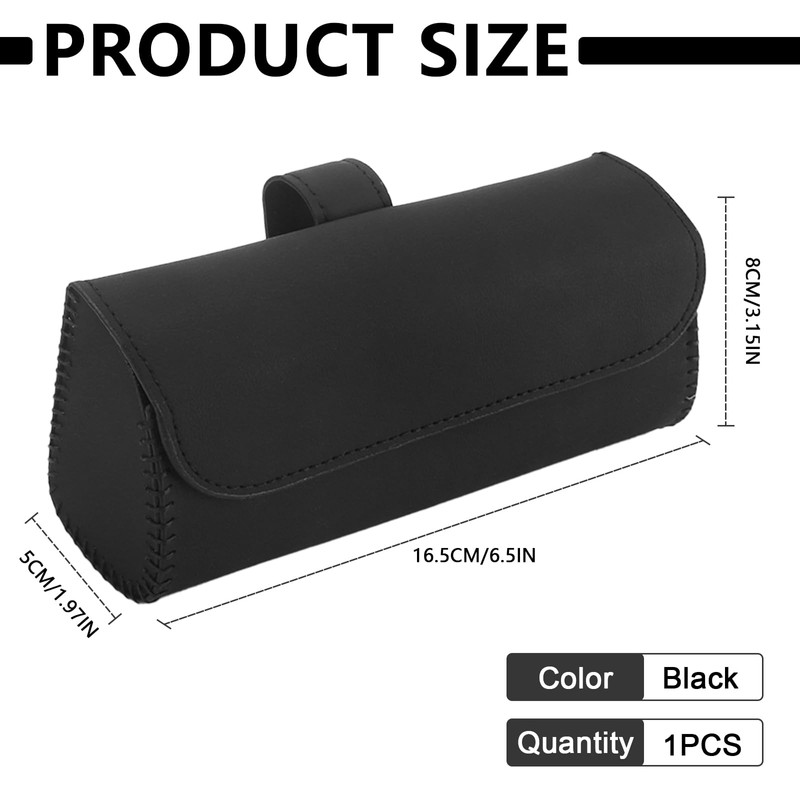 VBGURR PU Leder Auto Brillenhalter,Damen und Herren Brillenhalter für Auto