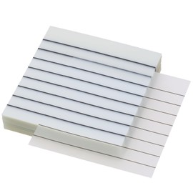 ONLYKXY 4 Pack Transparent Sticky Notes 7.6x7.6CM Self-Stick Book Tabs 200 Sheets Waterproof PET Markers Sticky Notes Pad (White-with Line)