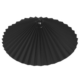 Hemobllo Table Lamp Shade - Pleated Umbrella Shape Fabric Lamp Shade E27 Replacement for Table, Floor, Pendant Lamps, 12x6 Inch, Black