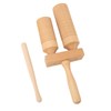 Chinese Bangzi Wooden Cylinder Clapper Treble Bass Percussion Musical Instruments