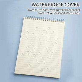 Spiral Notebooks Steno Pads Wirebound Memo Notepads, Moisture Resistant PP Cover, B5 Size, 7.1" x 10.5", 3 Pads/Pack, 68 Sheets/Pad(Wide Rule)
