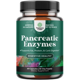 Aculief- Enzimas Digestivas Pancreatina para la Salud Digestiva Enzimas Pancreáticas para Humanos con Carbohidratos Grasas y