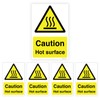Pack of 5 Caution Hot surface Labels (100 x 150mm)