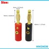 WWZMDiB 4mm Banana Plugs Stackable Connectors for Speaker Wire (12Pcs/6pair