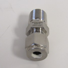 JW-Lok 316 Stainless Steel Compression Fitting, 1/4" Tube x 1/4" NPT Male Connector, Twin Ferrule Leak-Resistant Tube Adapter for High-Pressure Applications, ASME B1.20.1 Compliant