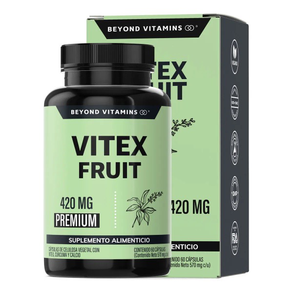 Beyond Vitamins Vitex Fruit 420mg Con Raz De Crcuma Capsulas