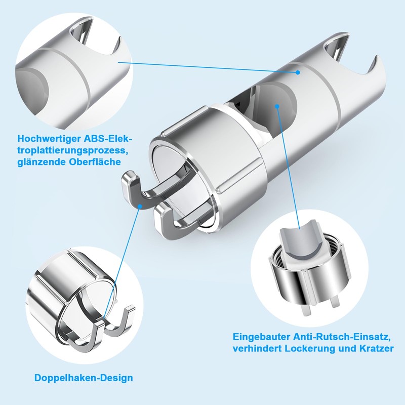 SURFOU Shower Head Holder for Shower Rail, Adjustable Shower Head