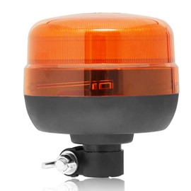 AGRISHOP 12V/24V LED Truck DIN Flexible Flash Light 39LED 19W Single Flashing, Double Flashing, Rotation Orange LED Amber Warning Light, Car Warning Light, CE R10 R65 TA1 for Forklift Tractor