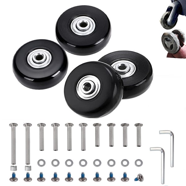 45mm Set of 4 Luggage Suitcase Replacement Wheels for Trolley