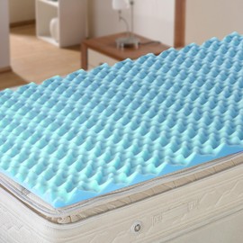 DMI Twin XL Mattress Topper Egg Crate Foam Mattress Topper Twin XL for Pressure Relief, Weight Distribution & Enhanced Airflow | Dorm Bed Mattress Topper 2 Inch - Improved Comfort & Alignment- Blue