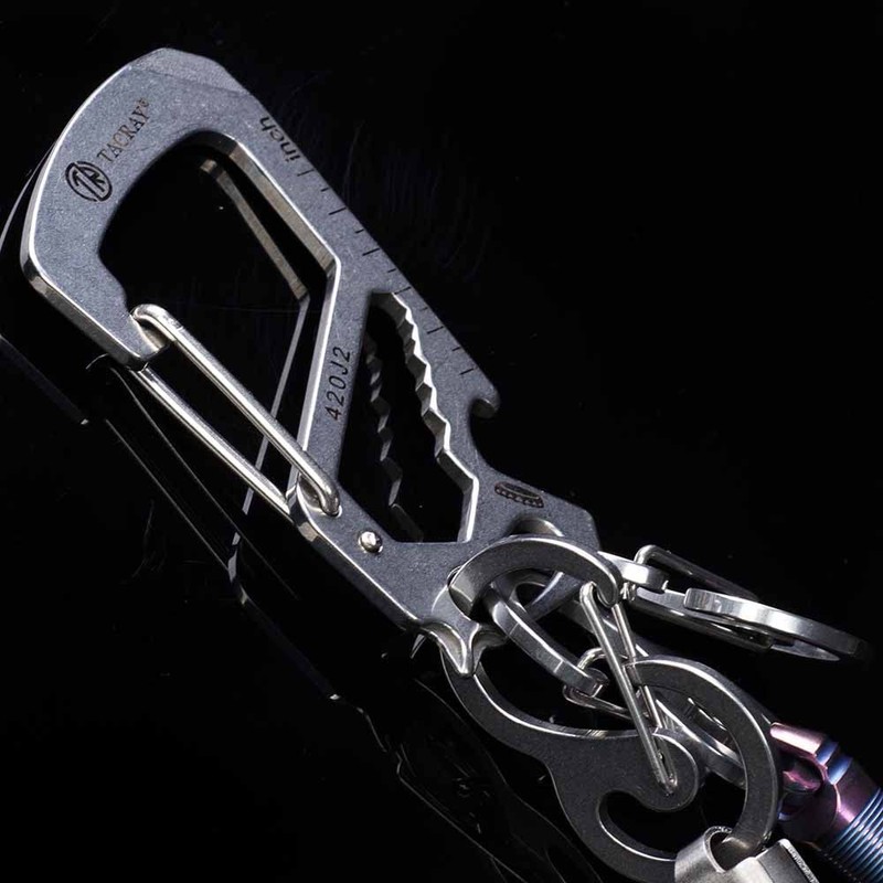 TACRAY Carabiner Keychain Clip, Anti-lost key holder and Quick Release