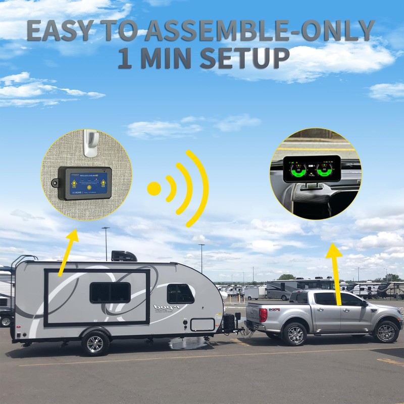 Wireless RV Leveling System, Smart Electronic Camper Leveler, Automatic Trailer