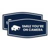 Fancy Smile You're On Camera Sign (Navy Blue/White) - Medium