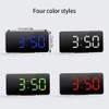 LED Mirror Alarm Clock Electronic Alarm Clock Adjustable Mirror Bedside
