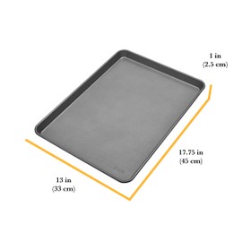 Chicago Metallic 59813 Commercial II Non-Stick Jelly Roll Pan. Perfect for making jelly rolls, cookies, pastries, pizza, one-pan meals, roasted vegetables, and more, 16-3/4 by 12-Inch