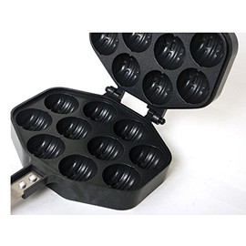 NEW Kitchen Taiyaki Walnut Waffle Pan Maker Cast Home Cooking