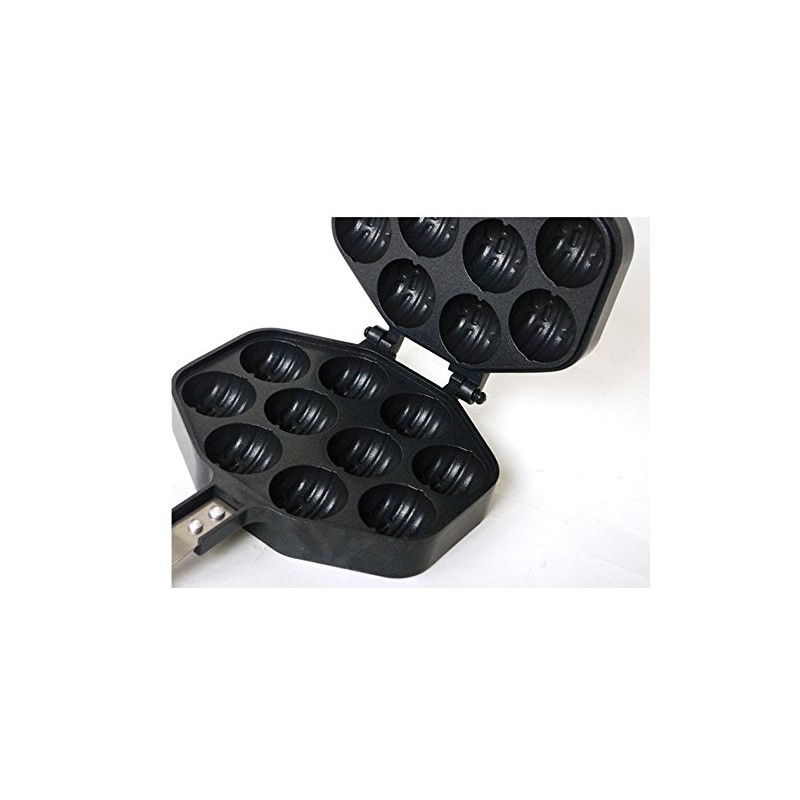 NEW Kitchen Taiyaki Walnut Waffle Pan Maker Cast Home Cooking