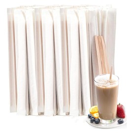 TOPTHEROAD 500Pcs Agitadores de Bebidas, Agitador de Cafe de 14Cm, Empaquetado Individualmente, Agitador para Café, Leche, Matcha