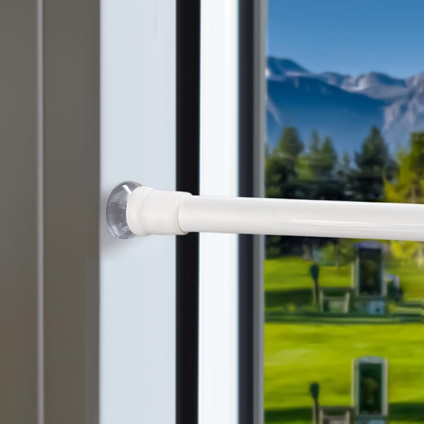 Pack of 2 Clamping Rod Curtain Rod No Drilling with