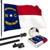 UD_G128 Combo Pack: 5 Ft Tangle Free Spinning Flagpole (Black)
