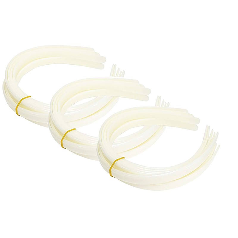Q-YO Craft Plastic Headbands - No Teeth, DIY Hair Accessories