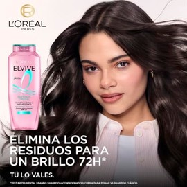L'Oréal Paris Shampoo Elvive Glycolic Cristal con Glicina Anti Residuos + Ácido Glicólico, 680ml