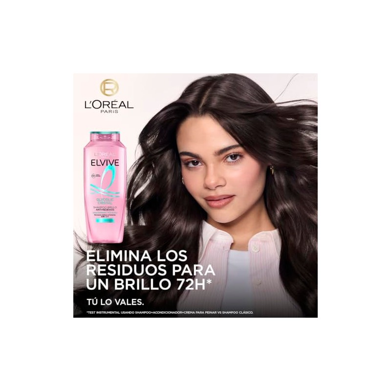 L'Oréal Paris Shampoo Elvive Glycolic Cristal con Glicina Anti Residuos