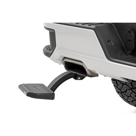 Rough Country Retractable Bed Step for Chevy Silverado & GMC Sierra 1500 (2019-2025) - Manual Pull Tailgate Step, Non-Slip Truck Step