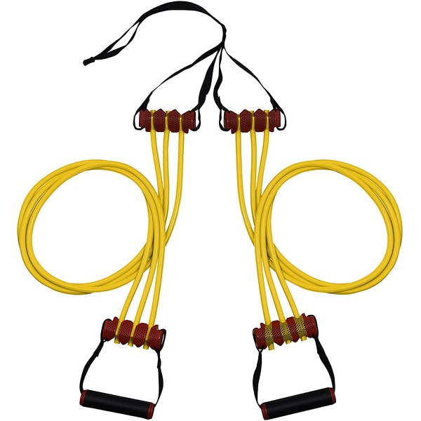 Lifeline Triple Trainer R7 Resistance Cables, 70 lb, Yellow