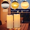 GenSwin Solar Outdoor Waterproof Flameless Candles, 8”x4” Solar Rechargeable Pillar