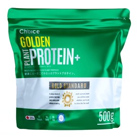 Choice ゴールデン プラントプロテイン+ 抹茶味 500g 植物性たんぱく質 パンプキンシード オーツ麦 プロバイオティクス配合 乳製品不使用 グルテンフリー