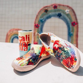 UIN Women's Art Painted Canvas Slip-On Shoes Fashion Ladies Travel Shoes Butterfly (9)